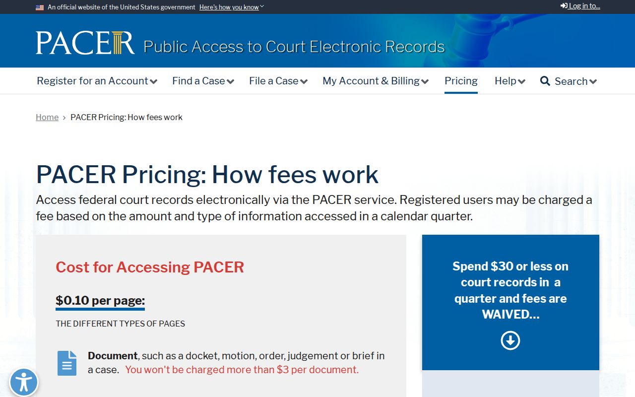 Shackelford County warrant search comparison with federal PACER pricing