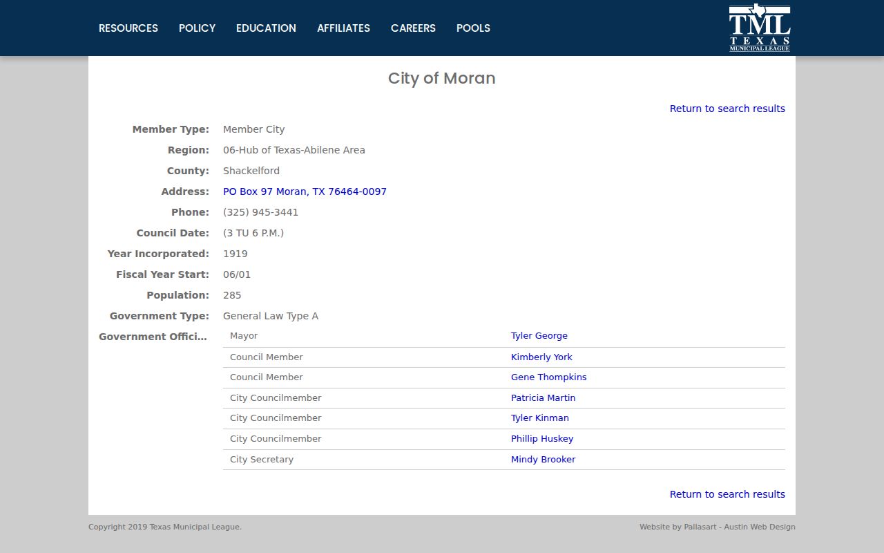 Moran warrant records city directory contact listing
